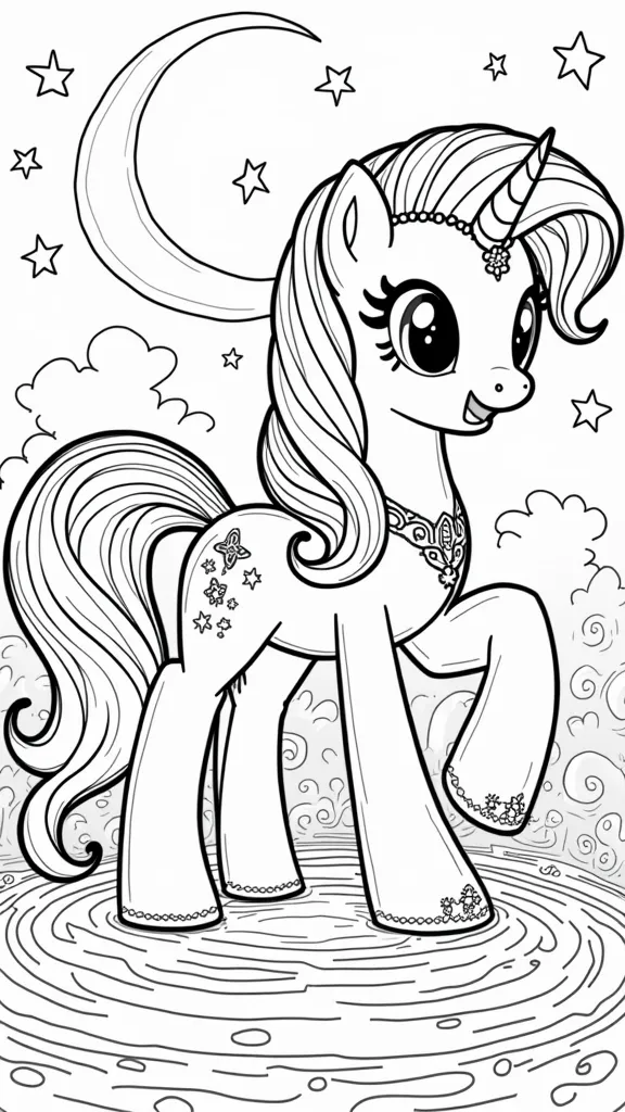 coloriage princesse luna